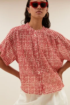 By bar alex love blouse | love print^ Blusen