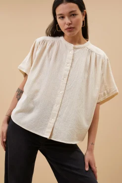 By bar alex rib blouse | off white^ Blusen