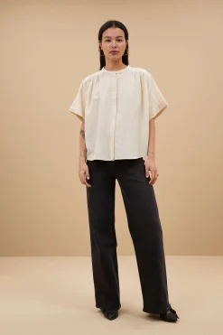 By bar alex rib blouse | off white^ Blusen