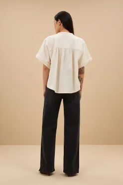 By bar alex rib blouse | off white^ Blusen