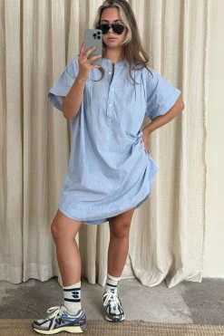 By bar amber pin stripe dress | indi grey^ Kleider