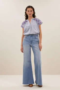 By bar amie embroidery blouse | indi grey^ Blusen
