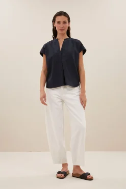By bar amie poplin blouse | midnight^ Blusen