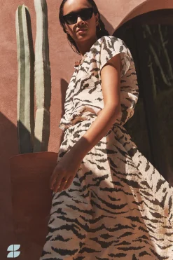 By bar amie zebra blouse | sand zebra print^ Blusen