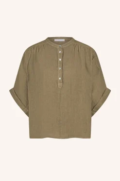 By bar axel linen blouse | khaki^ Blusen