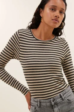 By bar basic ls stripe top |^ Tops & Shirts