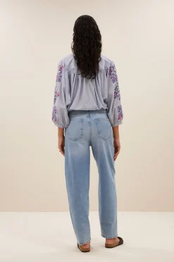 By bar becky pinstripe blouse | indi grey^ Blusen