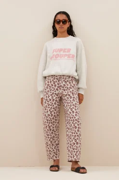 By bar begum pink cheetah pants | pink cheetah print^ Hosen|Jeans