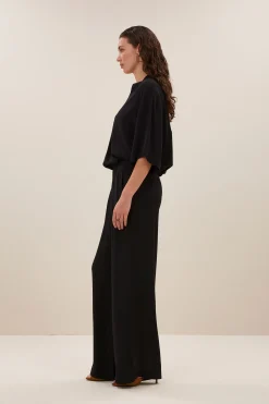 By bar benji viscose pants | jet black^ Hosen