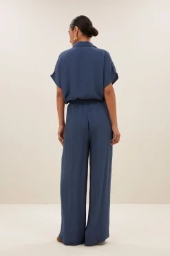 By bar benji viscose pants | opal blue^ Hosen