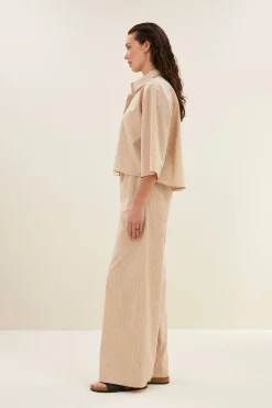 By bar bernie lurex stripe blouse | copper lurex stripe^ Blusen