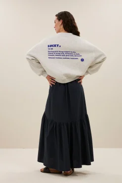 By bar bibi dictionary big sweater | light grey melee^ Pullover|Strick