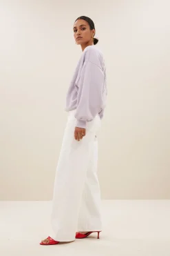 By bar bibi disco sweater | pastel lilac^ Pullover|Strick