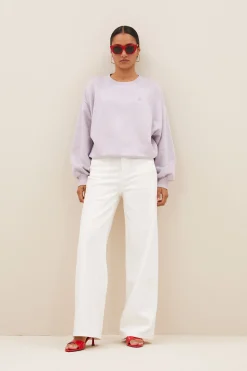By bar bibi disco sweater | pastel lilac^ Pullover|Strick