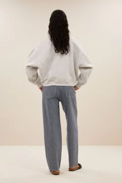 By bar bibi heavy sweater | light grey melee^ Pullover|Strick