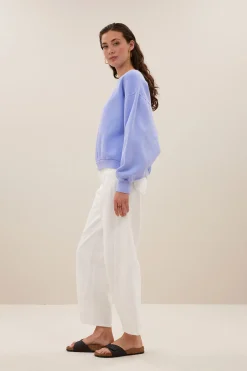 By bar bibi natural sweater | violet blue^ Pullover|Strick