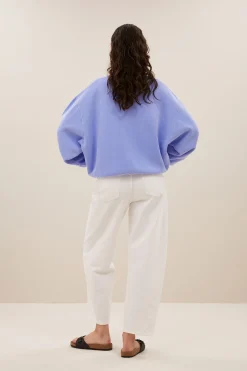 By bar bibi natural sweater | violet blue^ Pullover|Strick