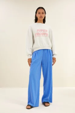 By bar bibi trouper sweater | light grey melee^ Pullover|Strick