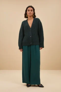 By bar bobbi cardigan | dark green^ Strickjacken
