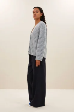 By bar bobbi cardigan | steel blue^ Strickjacken