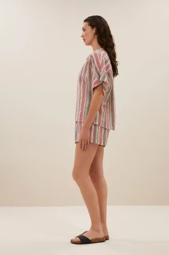 By bar bo multi stripe athia blouse | multi stripe^ Blusen