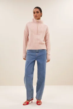 By bar boxy beau pullover | light pink^ Strick