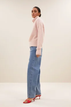 By bar boxy beau pullover | light pink^ Strick