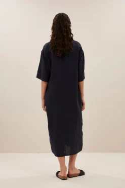 By bar bruno linen dress | midnight^ Kleider