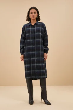 By bar check dress | dark green^ Kleider