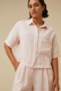 By bar cris linen blouse | cipria pink^ Blusen