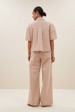 By bar cris stripe blouse | copper small stripe^ Blusen