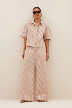 By bar cris stripe blouse | copper small stripe^ Blusen