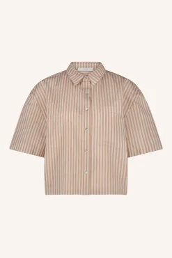 By bar cris stripe blouse | copper small stripe^ Blusen