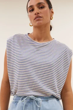 By bar diede small stripe top | kingsblue small stripe^ Tops & Shirts