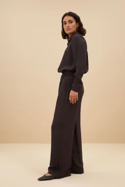 By bar donna satin stripe blouse | cafe noir^ Blusen