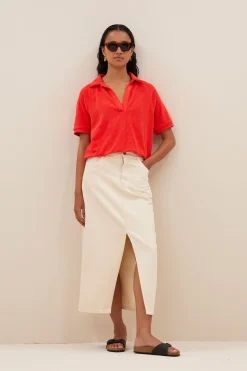 By bar elba twill skirt | raw white^ Röcke