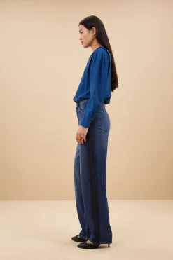 By bar erin blouse | college navy^ Blusen