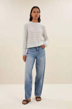 By bar gwen thin stripe pullover | blue thin stripe^ Strick