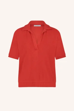 By bar harper slub top | poppy red^ Tops & Shirts
