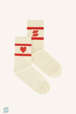 By bar heart socks | poppy red^ Socken