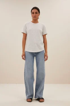 By bar holy logo top | light grey melee^ Tops & Shirts