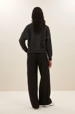 By bar izzy pullover | dark grey melee^ Strick