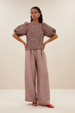 By bar jet blouse | pink cheetah print^ Blusen
