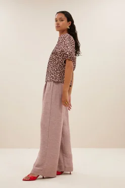 By bar jet blouse | pink cheetah print^ Blusen