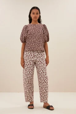 By bar jet blouse | pink cheetah print^ Blusen