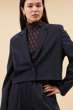 By bar jody stripe blazer | dark navy^ Jacken