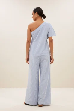 By bar joe stripe blouse | blue seer stripe^ Blusen