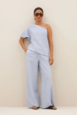 By bar joe stripe blouse | blue seer stripe^ Blusen