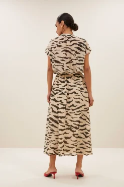 By bar juta zebra skirt | sand zebra print^ Röcke