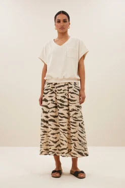 By bar juta zebra skirt | sand zebra print^ Röcke
